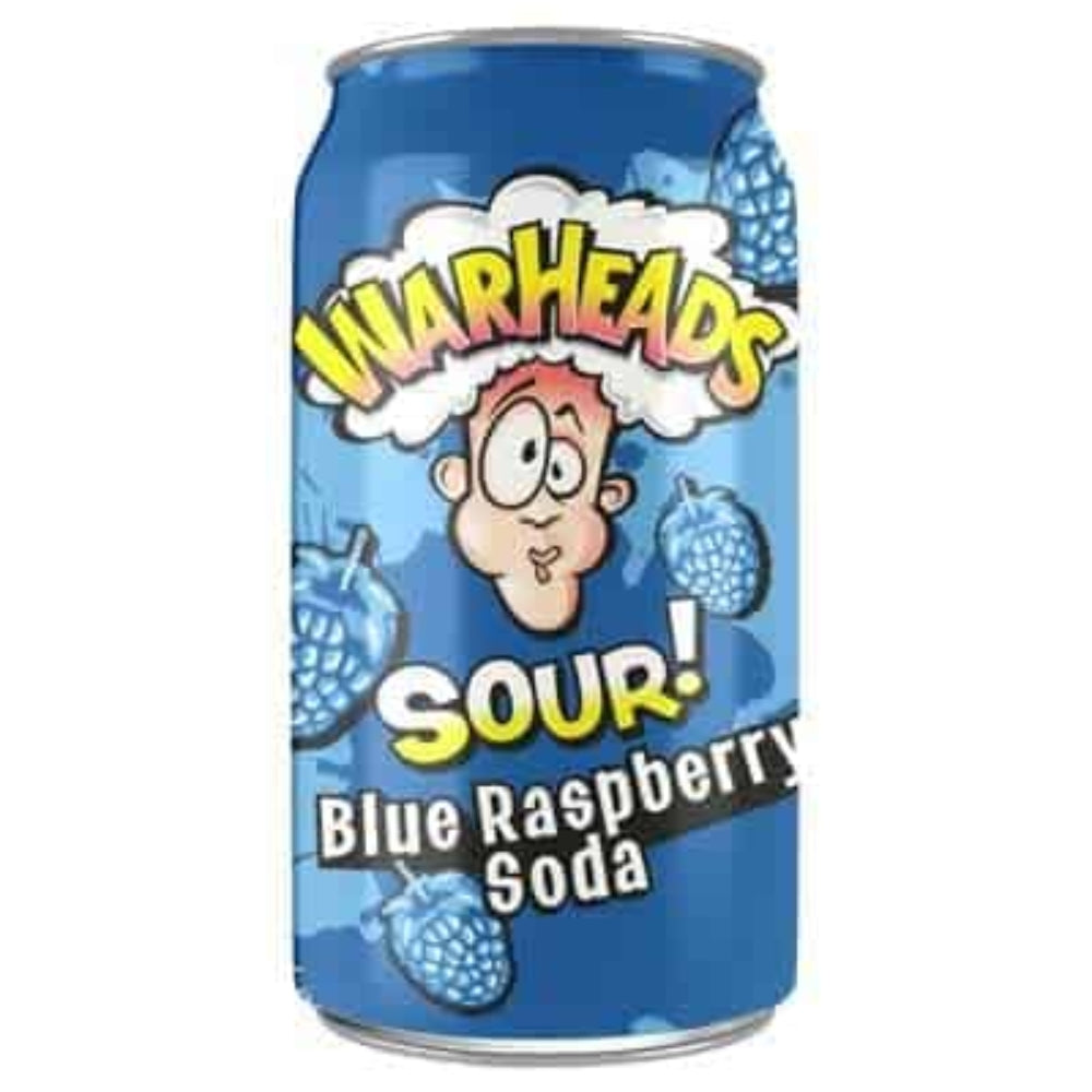 Warheads – Blue Raspberry Sour Soda 355ml Dose